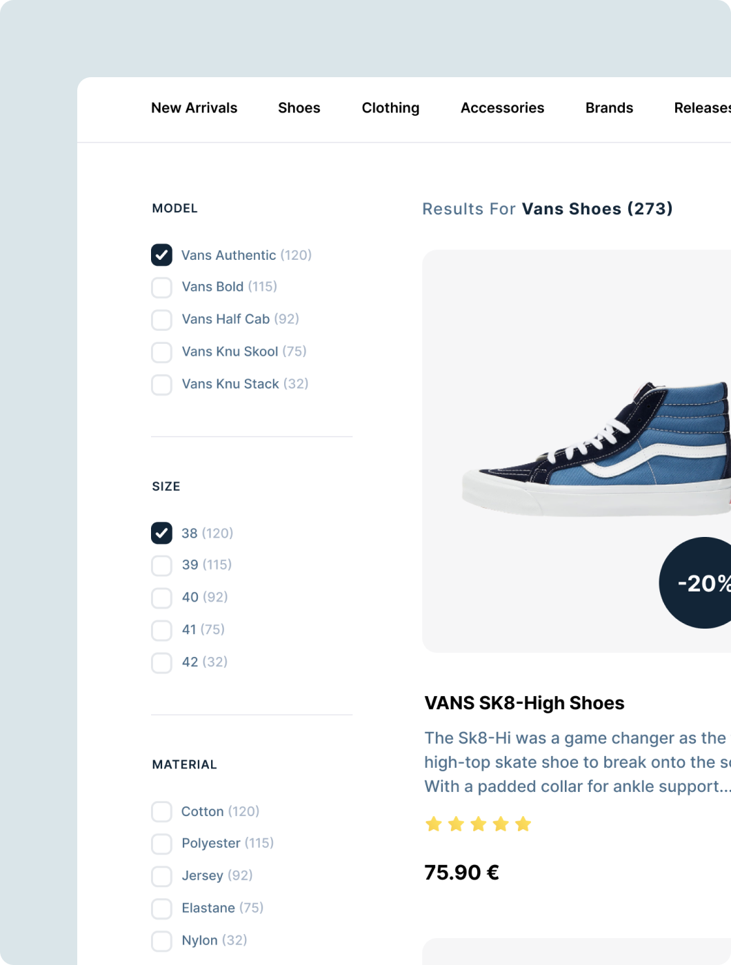Fully-featured category pages